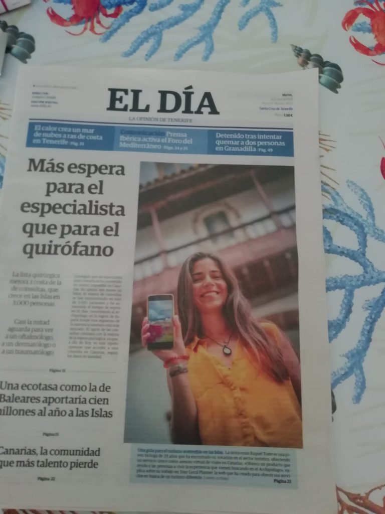 Cover of the newspaper El Día